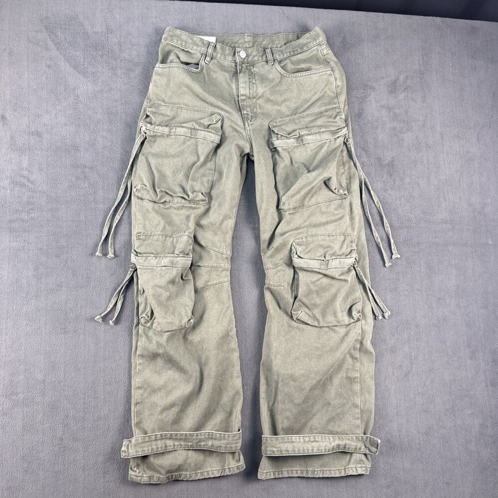 Zara Olive Green Cargo Chinos